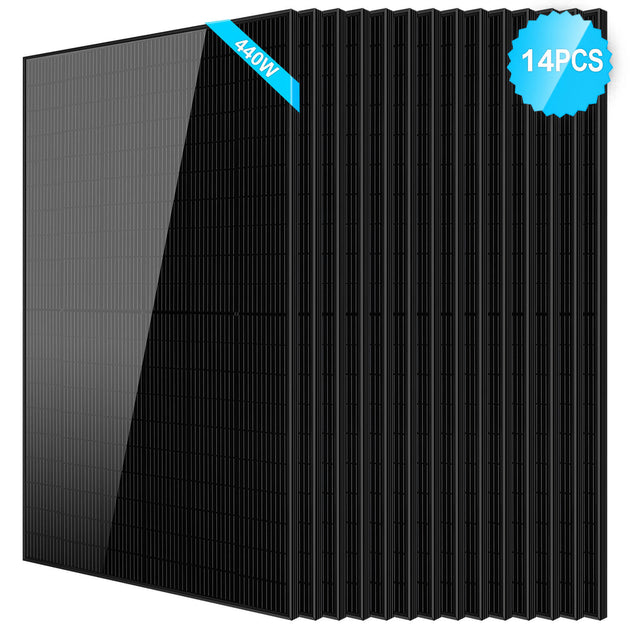 SunGoldPower 440W Black Mono Solar Panel High Efficiency UL Certified