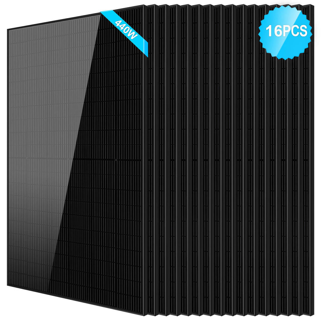 SunGoldPower 440W Black Mono Solar Panel High Efficiency UL Certified