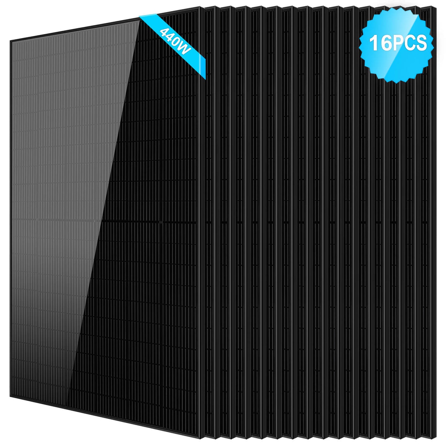 SunGoldPower 440W Black Mono Solar Panel High Efficiency UL Certified
