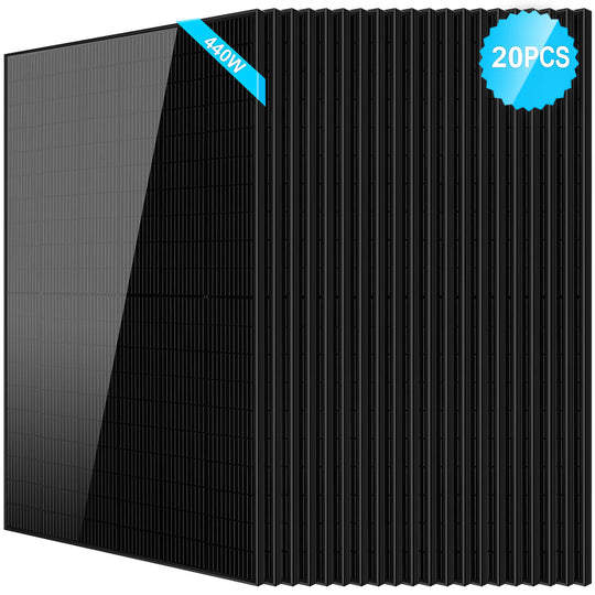 SunGoldPower 440W Black Mono Solar Panel High Efficiency UL Certified