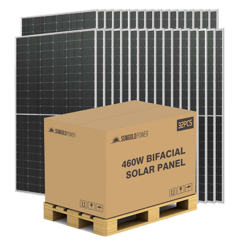 SunGoldPower 560W Bifacial Solar Panel High Efficiency Pallet