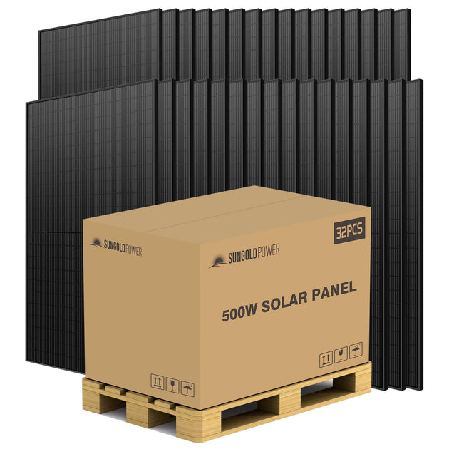 SunGoldPower 500W Mono Solar Panel High Efficiency UL Certified
