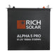 Rich Solar Alpha 5 Pro 100Ah 48V LiFePO4 Battery 7000 Cycles UL Certified