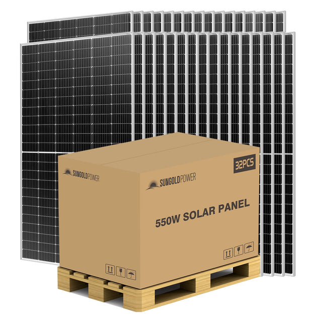 SunGoldPower 550W Mono Solar Panel UL Certified High Efficiency