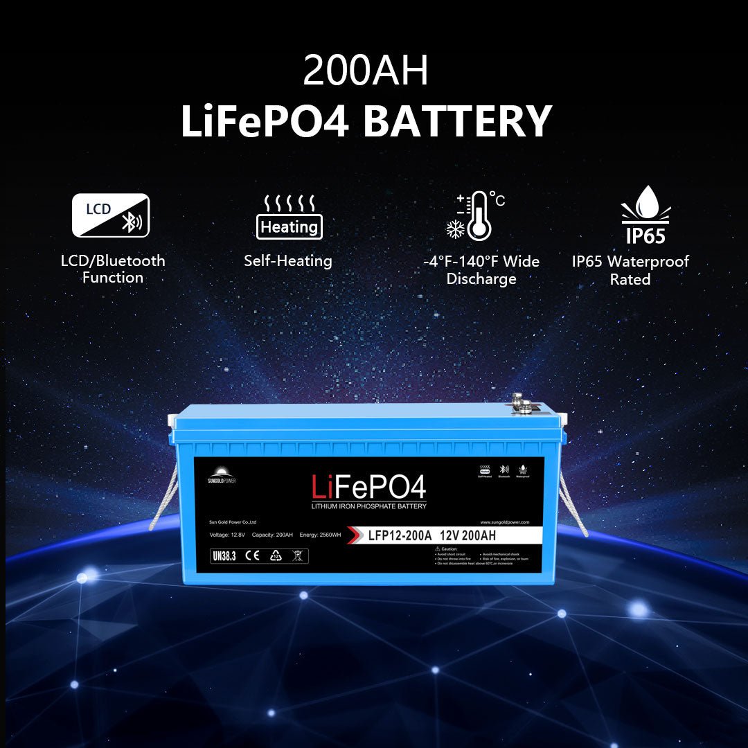 SunGoldPower 4000W Off Grid Solar Kit With LiFePO4 Battery