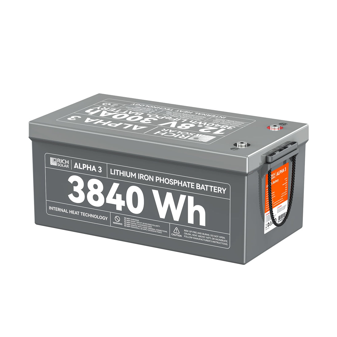 Rich Solar Alpha 3 12V 300Ah LiFePO4 Battery With Bluetooth And Self Heating