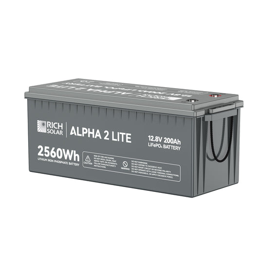 Rich Solar Alpha 2 Lite 12V 200Ah LiFePO4 Deep Cycle Battery