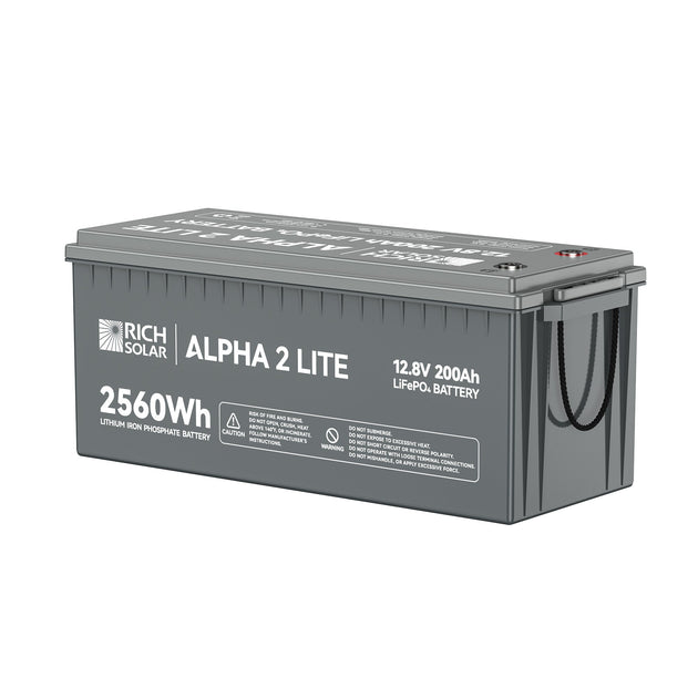 Rich Solar Alpha 2 Lite 12V 200Ah LiFePO4 Deep Cycle Battery