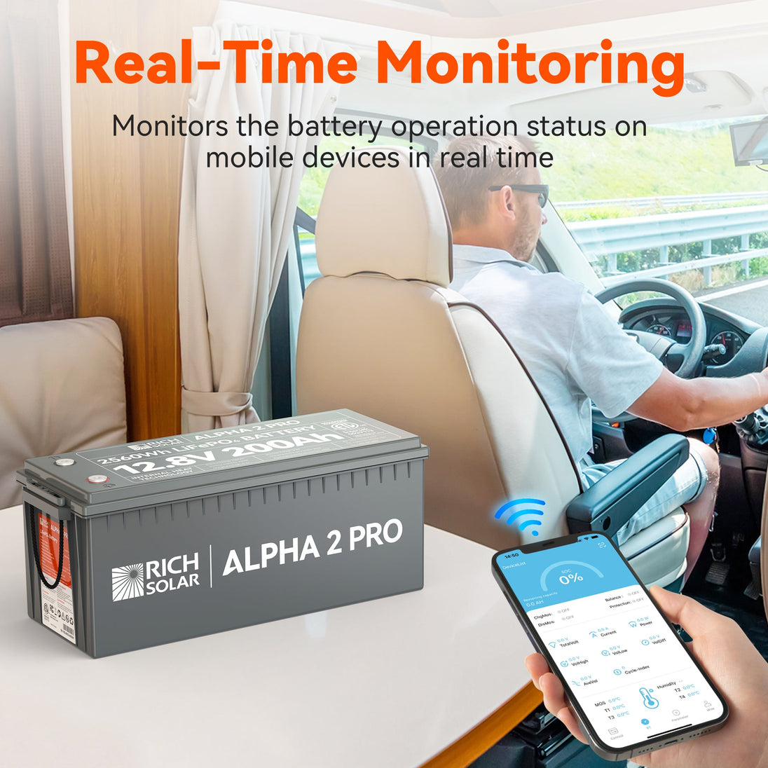 Rich Solar Alpha 2 Pro 12V 200Ah LiFePO4 Battery 7000 Cycles 10 Year Warranty