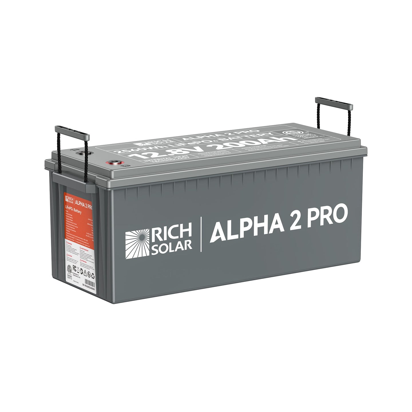 Rich Solar Alpha 2 Pro 12V 200Ah LiFePO4 Battery 7000 Cycles 10 Year Warranty