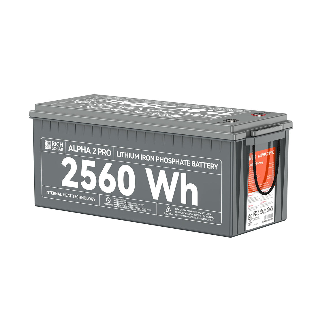 Rich Solar Alpha 2 Pro 12V 200Ah LiFePO4 Battery 7000 Cycles 10 Year Warranty