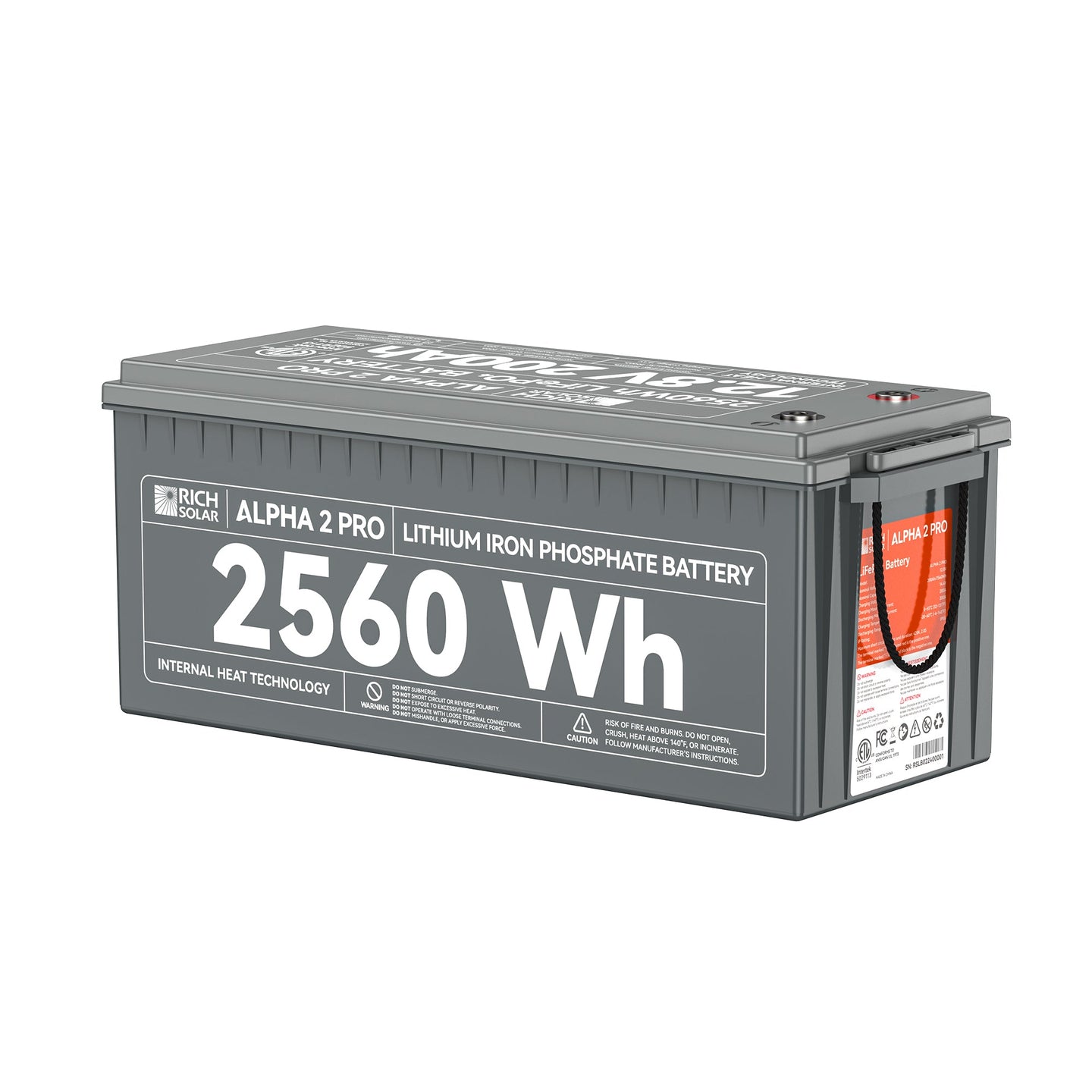 Rich Solar Alpha 2 Pro 12V 200Ah LiFePO4 Battery 7000 Cycles 10 Year Warranty