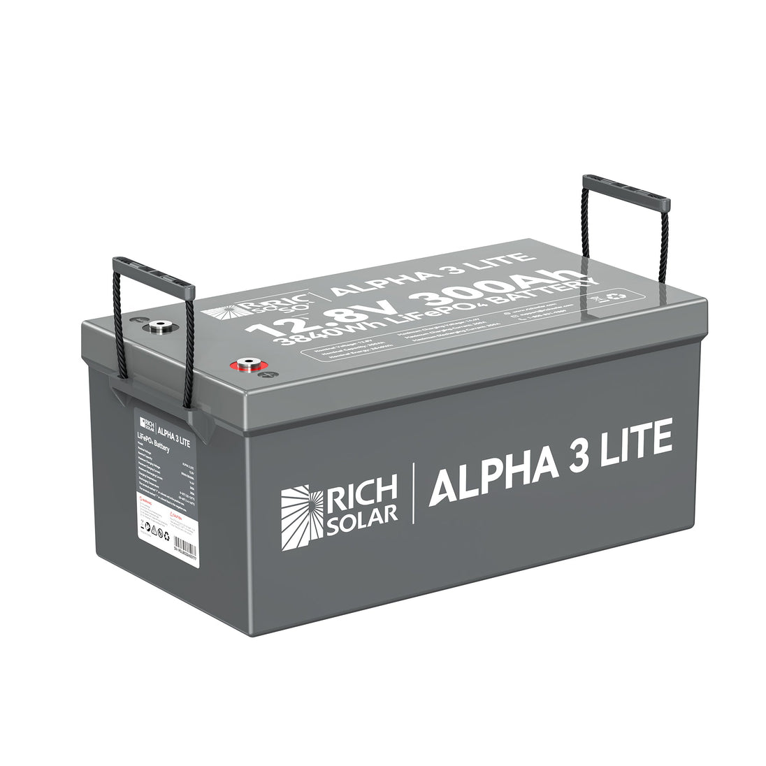 Rich Solar Alpha 3 Lite 12V 300Ah LiFePO4 Battery 4000 Cycles