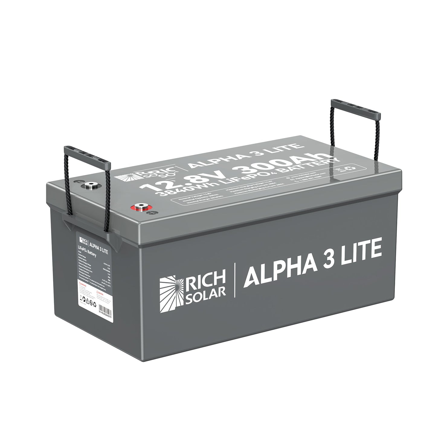 Rich Solar Alpha 3 Lite 12V 300Ah LiFePO4 Battery 4000 Cycles