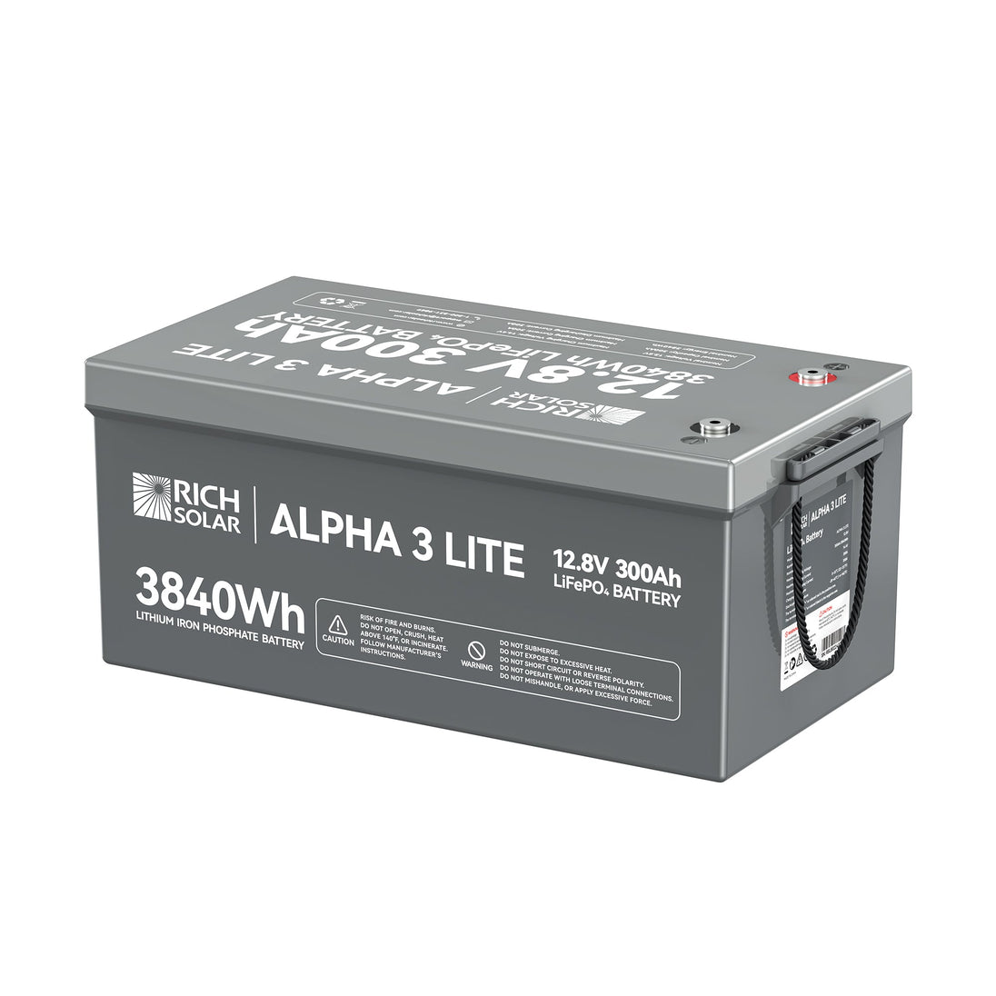 Rich Solar Alpha 3 Lite 12V 300Ah LiFePO4 Battery 4000 Cycles