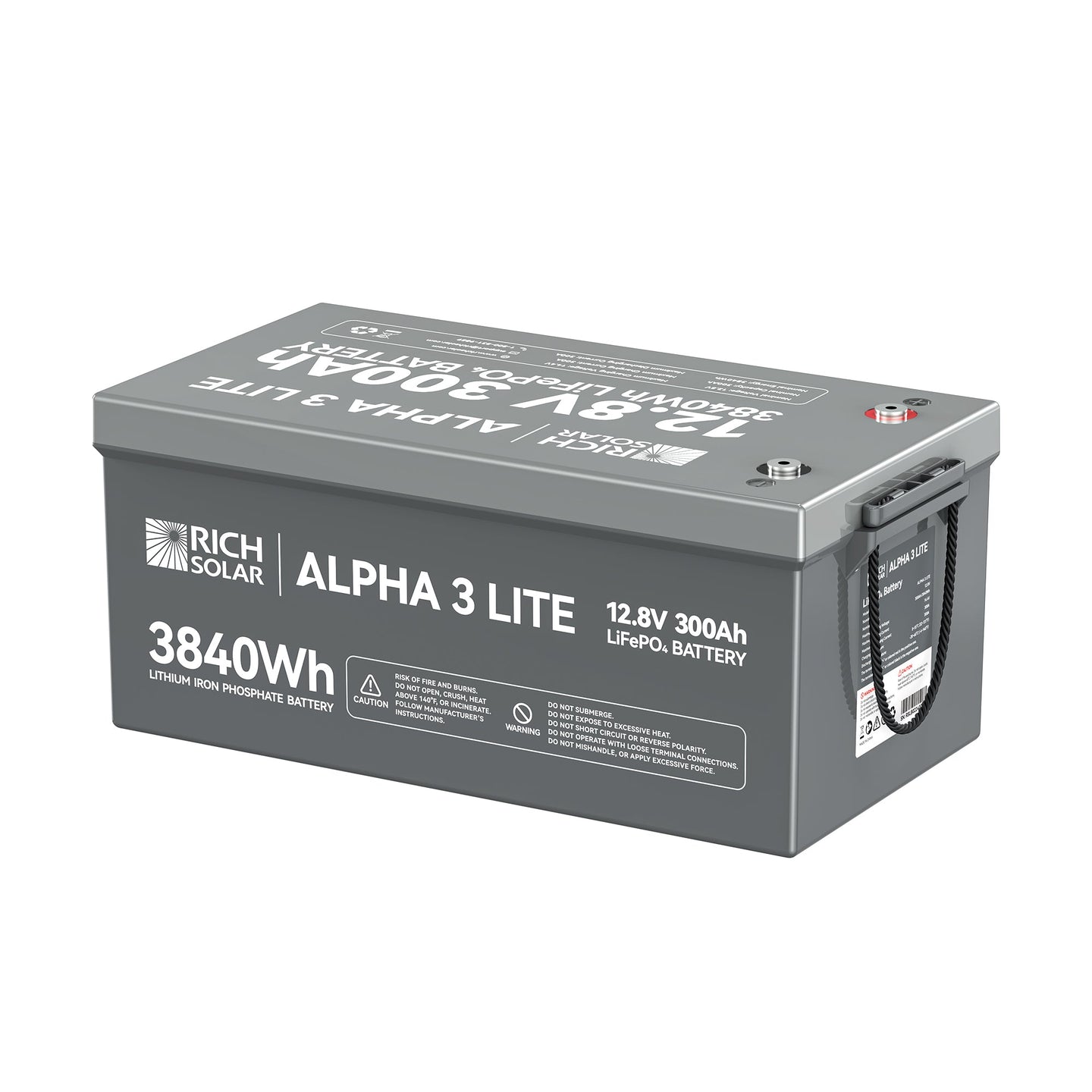 Rich Solar Alpha 3 Lite 12V 300Ah LiFePO4 Battery 4000 Cycles