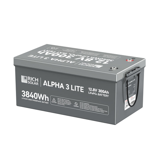 Rich Solar Alpha 3 Lite 12V 300Ah LiFePO4 Battery 4000 Cycles