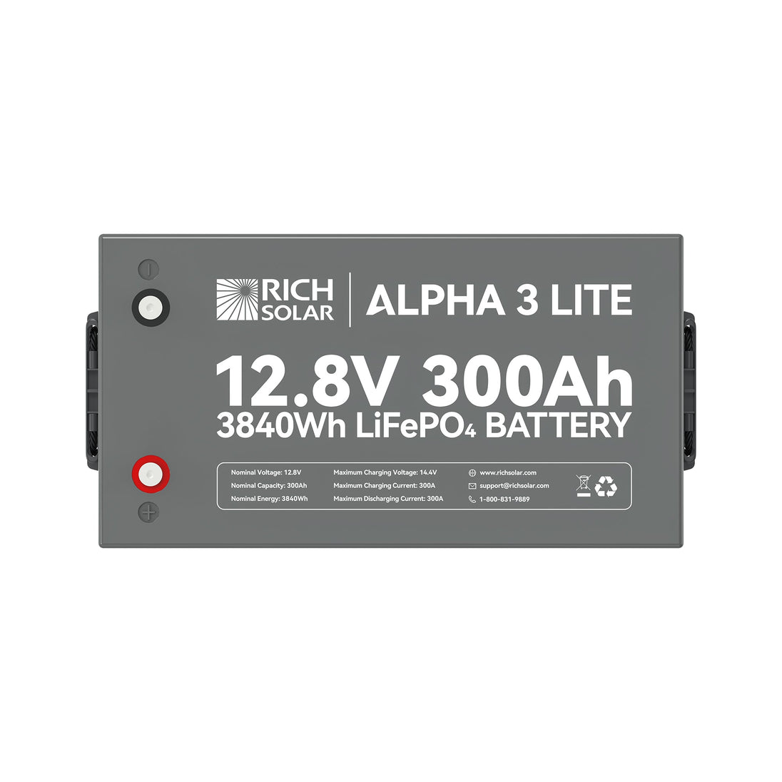 Rich Solar Alpha 3 Lite 12V 300Ah LiFePO4 Battery 4000 Cycles