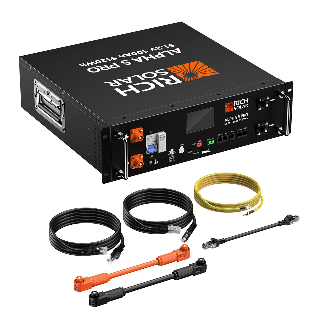 Rich Solar Alpha 5 Pro 100Ah 48V LiFePO4 Battery 7000 Cycles UL Certified