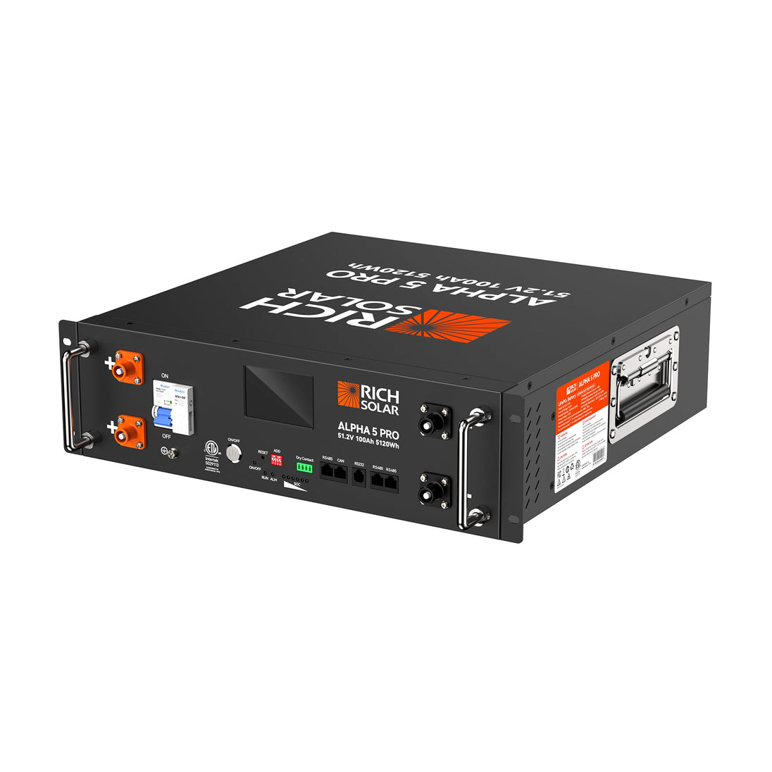 Rich Solar Alpha 5 Pro 100Ah 48V LiFePO4 Battery 7000 Cycles UL Certified