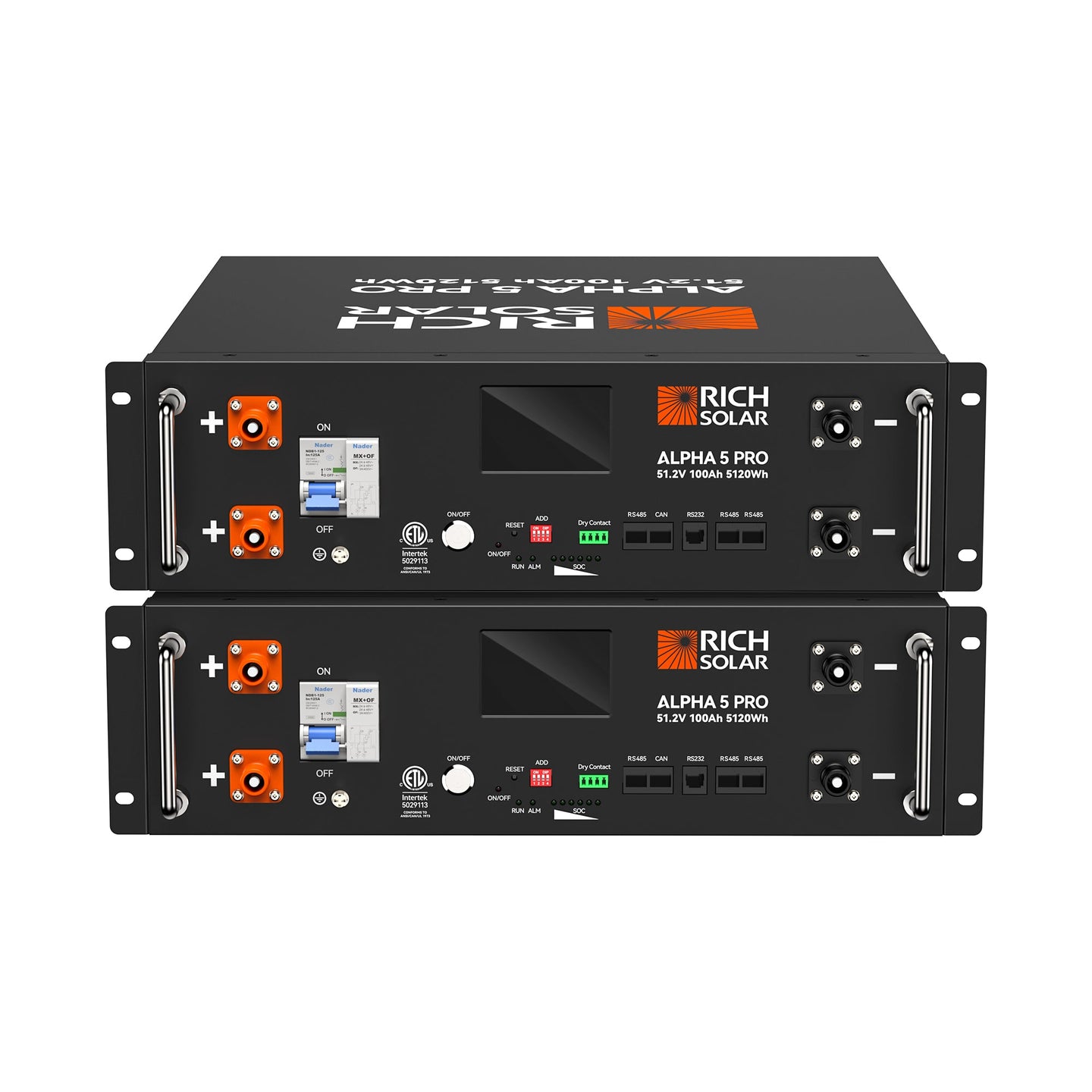Rich Solar Alpha 5 Pro 100Ah 48V LiFePO4 Battery 7000 Cycles UL Certified