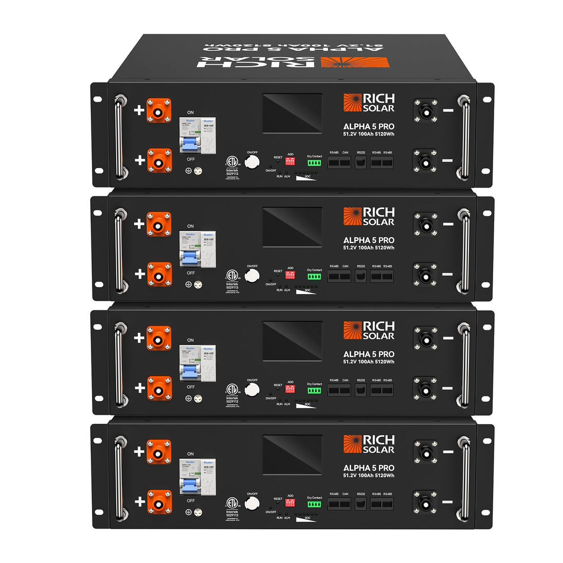 Rich Solar Alpha 5 Pro 100Ah 48V LiFePO4 Battery 7000 Cycles UL Certified