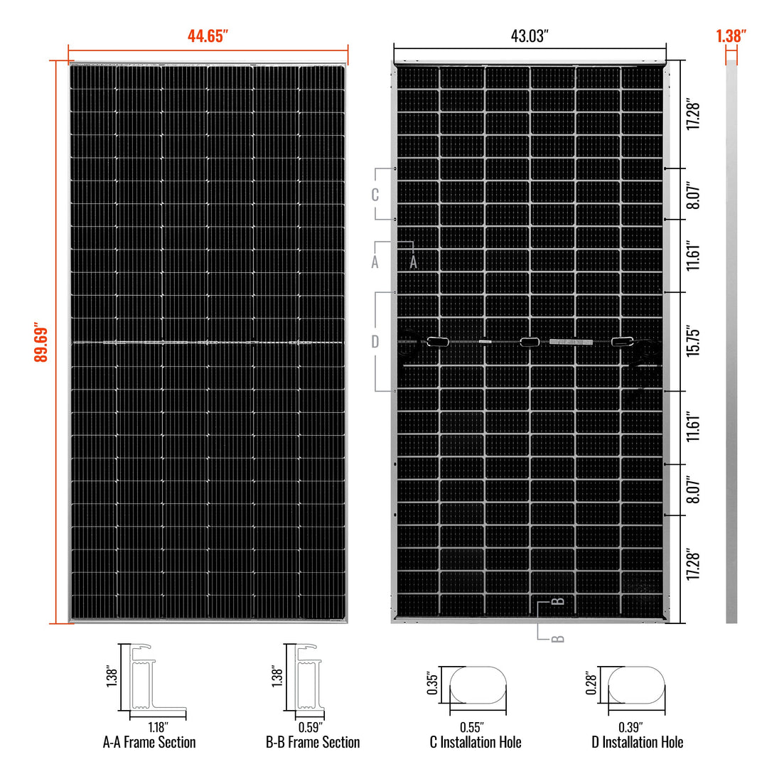 Rich Solar 580W Bifacial Solar Panel High Efficiency 25 Year Warranty