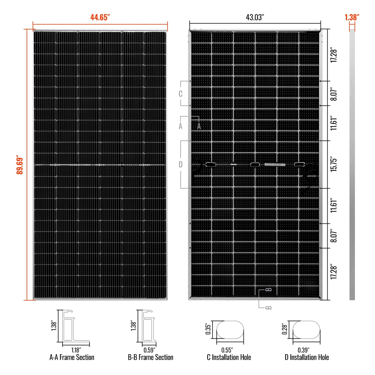 Rich Solar 580W Bifacial Solar Panel High Efficiency 25 Year Warranty