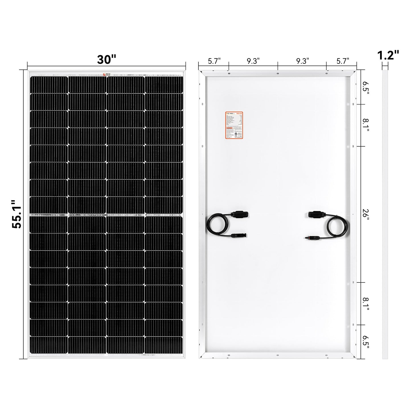 Rich Solar 220W Premium 12V Solar Panel UL Certified 25 Year Warranty