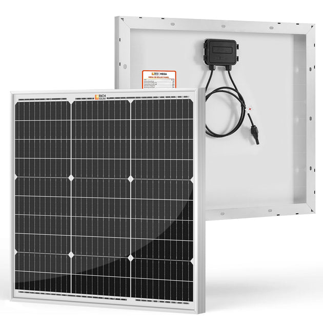 Rich Solar MEGA 50 Watt 12V Solar Panel Compact Off Grid Power UL Certified
