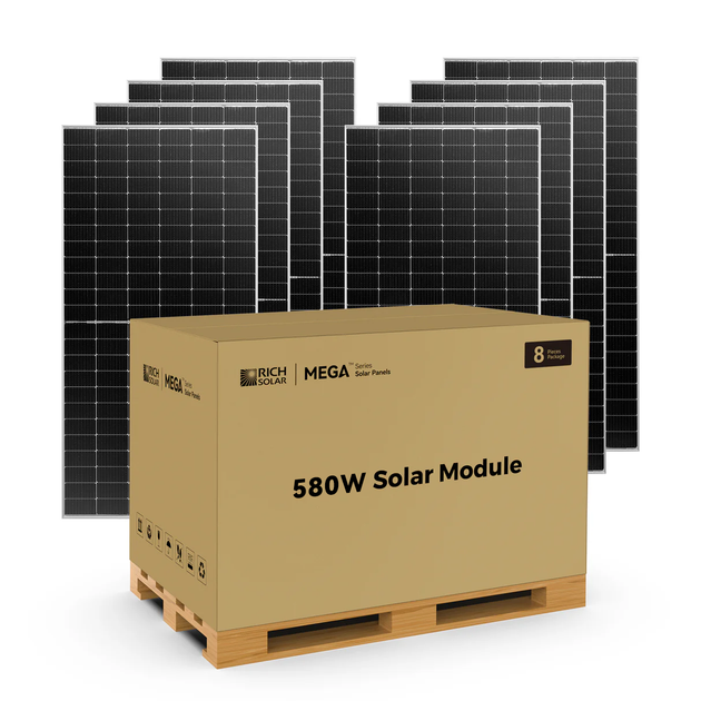 Rich Solar 580W Bifacial Solar Panel High Efficiency 25 Year Warranty
