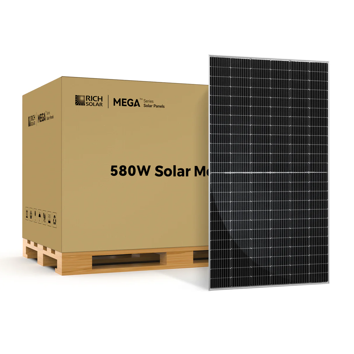 Rich Solar 580W Bifacial Solar Panel High Efficiency 25 Year Warranty