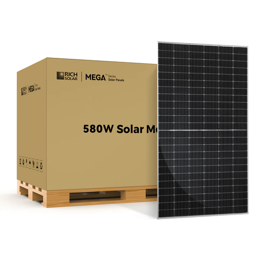 Rich Solar 580W Bifacial Solar Panel High Efficiency 25 Year Warranty