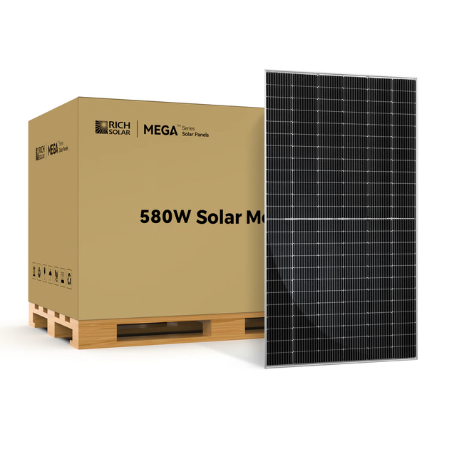 Rich Solar 580W Bifacial Solar Panel High Efficiency 25 Year Warranty