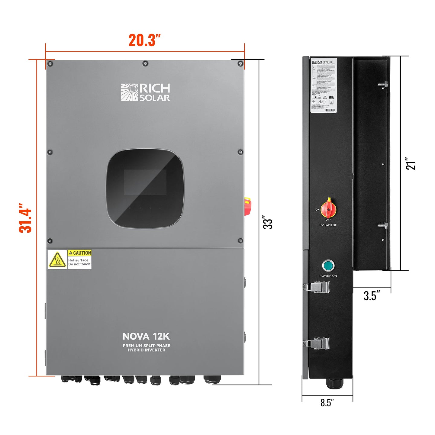 Rich Solar NOVA 12K 12000W Hybrid Inverter UL Certified 48V Off Grid