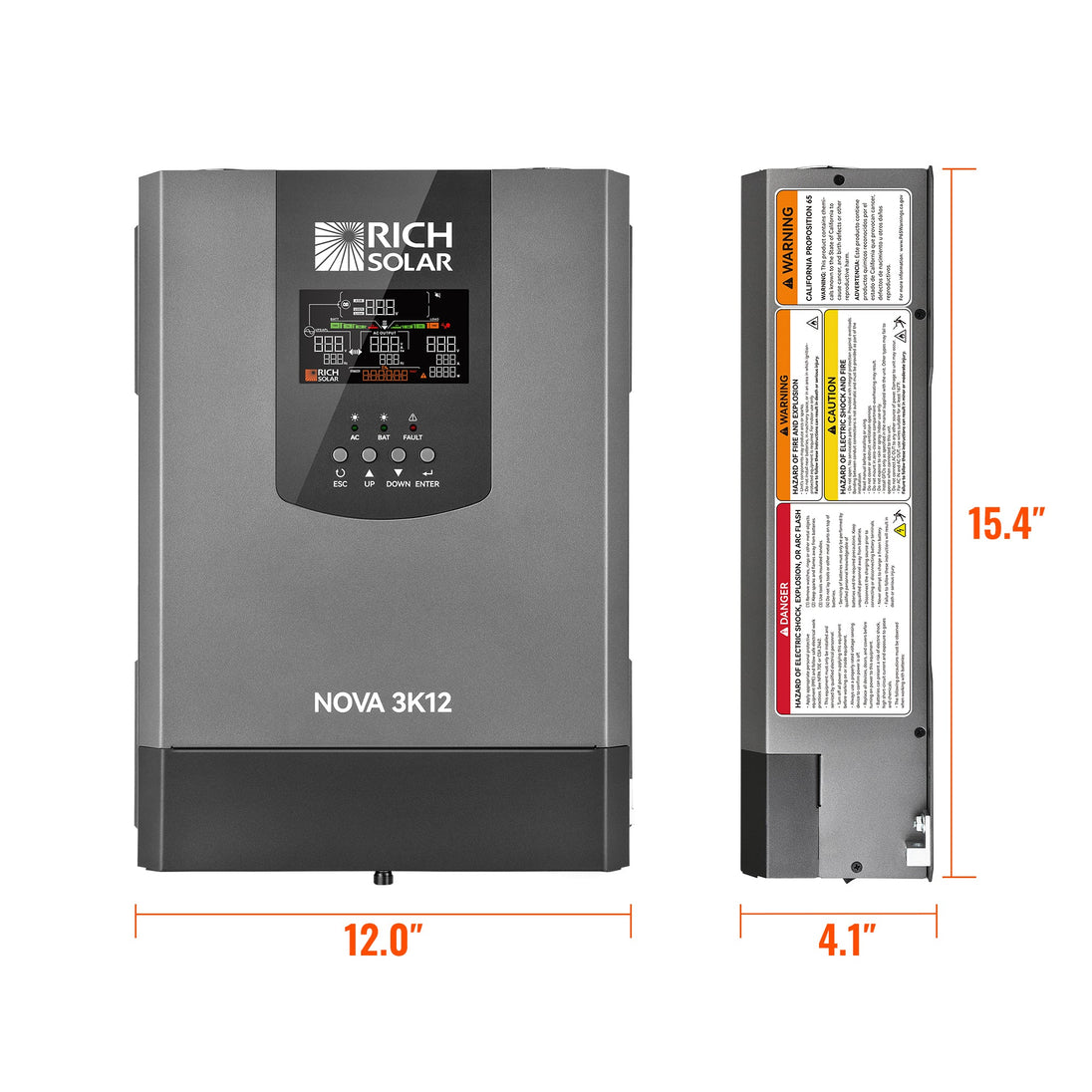 Rich Solar 3000W 12V Pure Sine Wave Inverter UL458 Certified