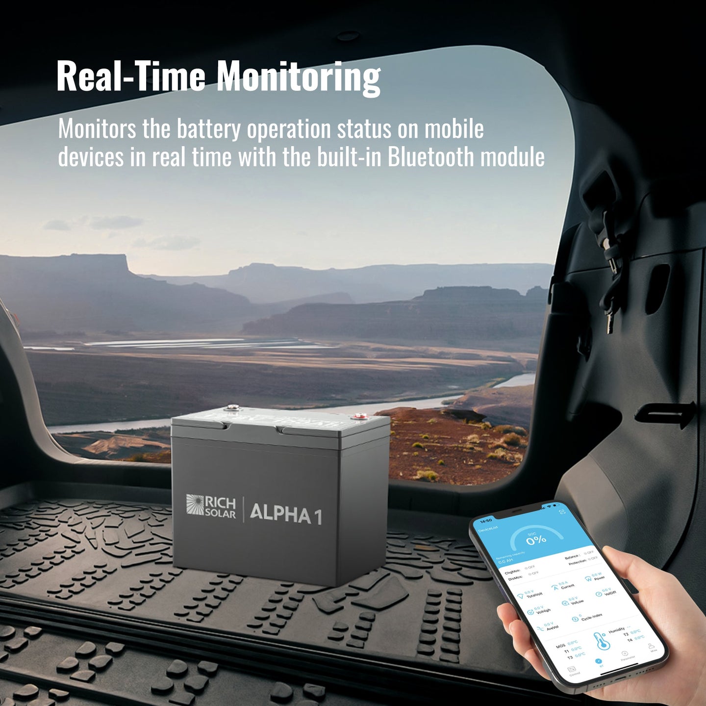 Rich Solar Alpha 1 12V 100Ah LiFePO4 Battery With Bluetooth Heated