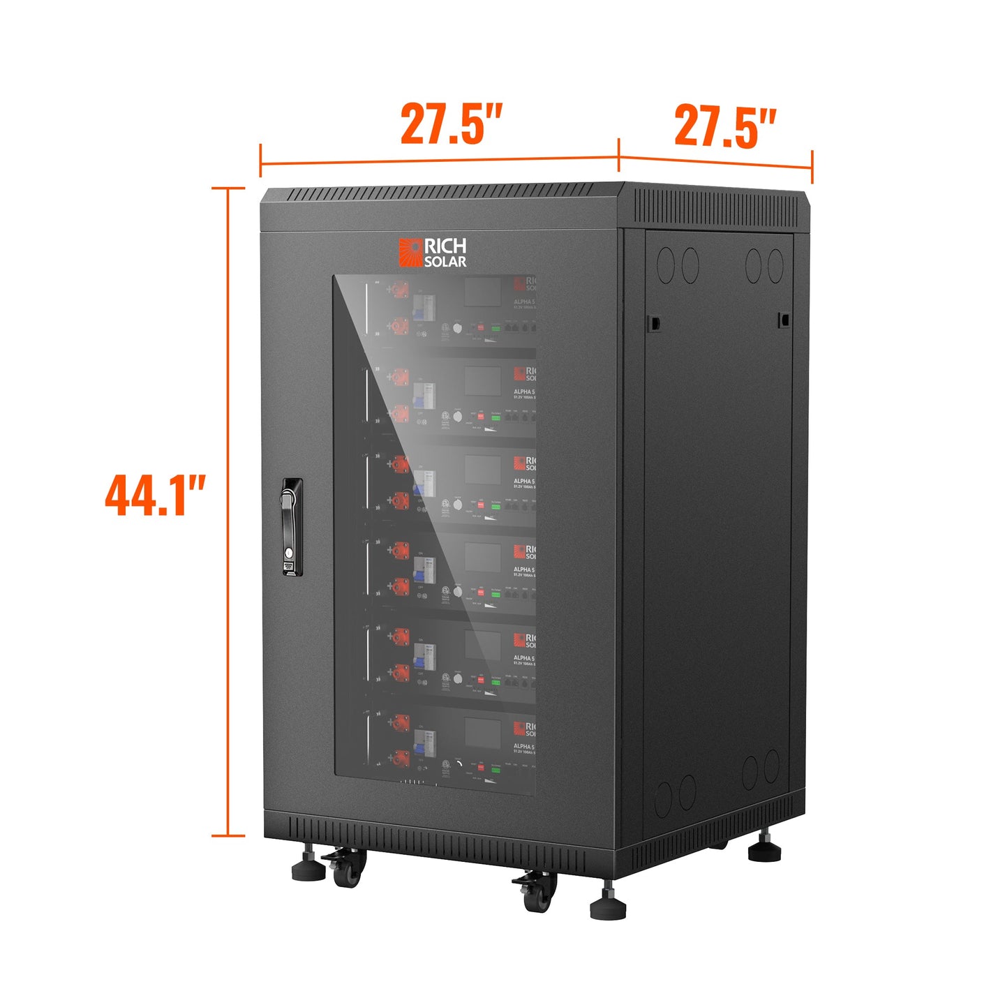 Rich Solar 6 Slot Alpha 5 Pro Server Rack With Wheels Pre Assembled