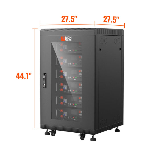 Rich Solar 6 Slot Alpha 5 Pro Server Rack With Wheels Pre Assembled