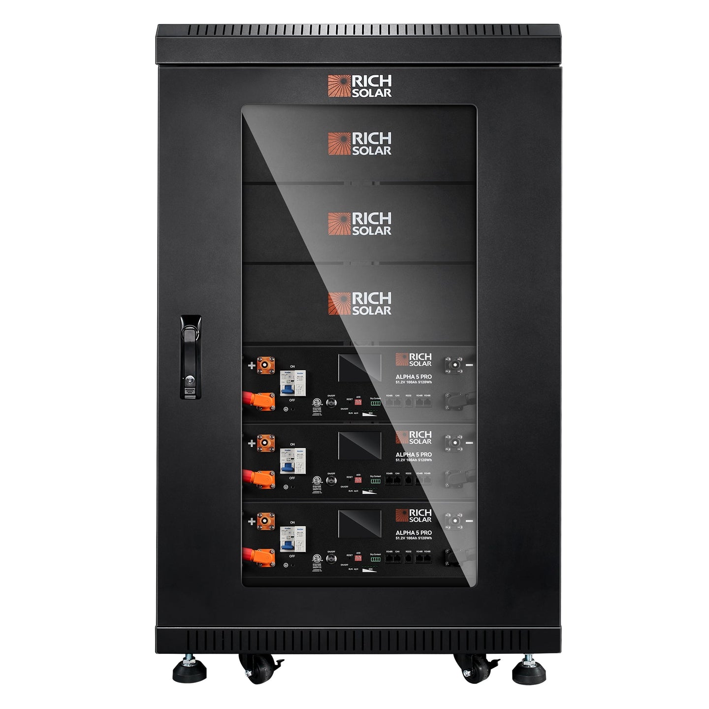 Rich Solar 6 Slot Alpha 5 Pro Server Rack With Wheels Pre Assembled
