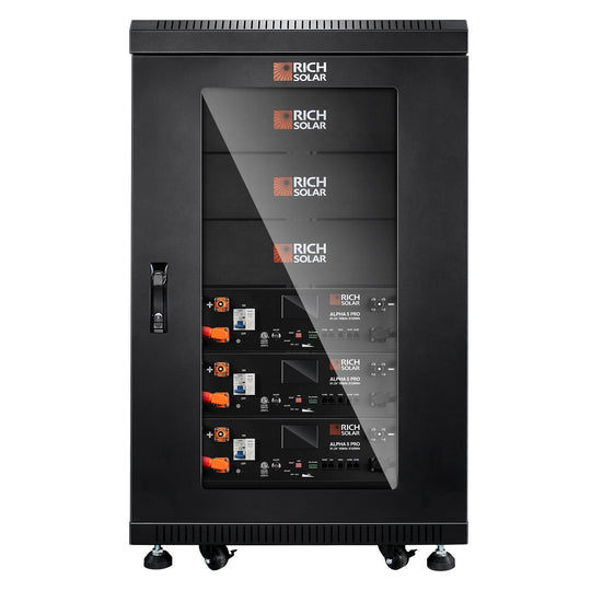 Rich Solar 6 Slot Alpha 5 Pro Server Rack With Wheels Pre Assembled