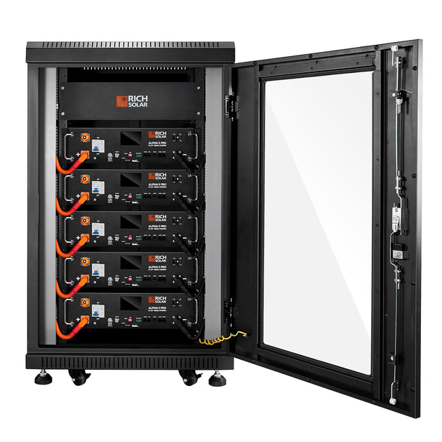 Rich Solar 6 Slot Alpha 5 Pro Server Rack With Wheels Pre Assembled