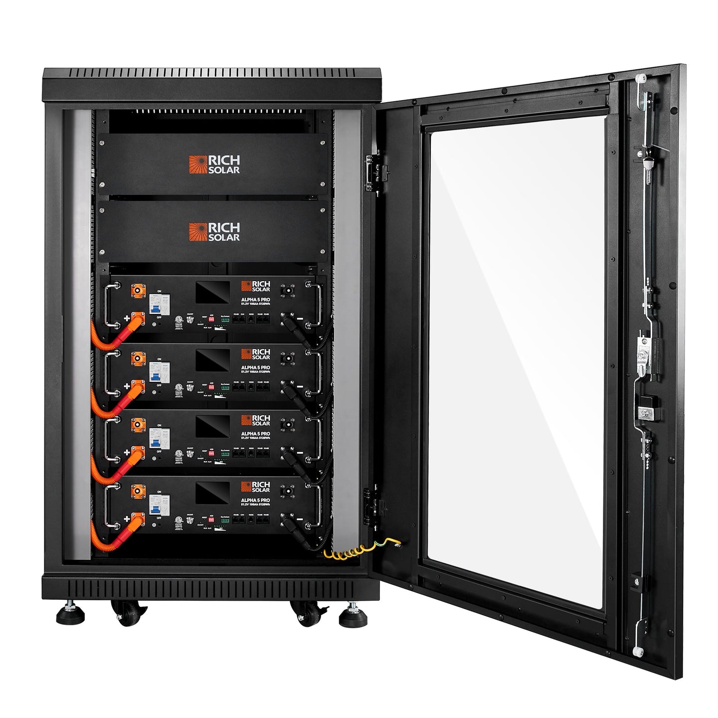 Rich Solar 6 Slot Alpha 5 Pro Server Rack With Wheels Pre Assembled