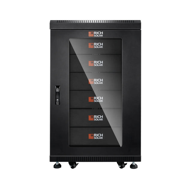 Rich Solar 6 Slot Alpha 5 Pro Server Rack With Wheels Pre Assembled