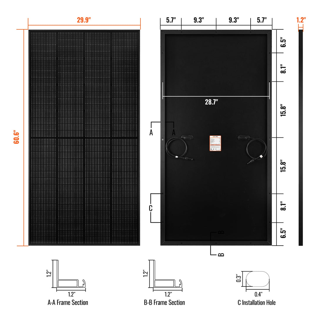 Rich Solar 250W 24V MEGA PRO Solar Panel UL Certified 25 Year Warranty