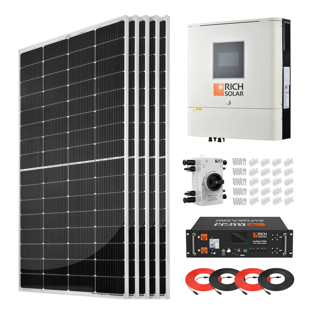 Rich Solar 1250W Off Grid Solar Power Kit