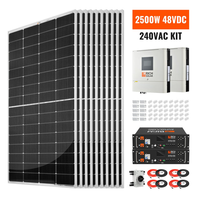 Rich Solar 2500 Watt 48V Off Grid Solar Power Kit