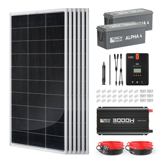 Rich Solar 1200W 24V Off Grid Solar Panel Kit