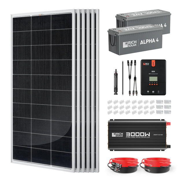 Rich Solar 1200W 24V Off Grid Solar Panel Kit