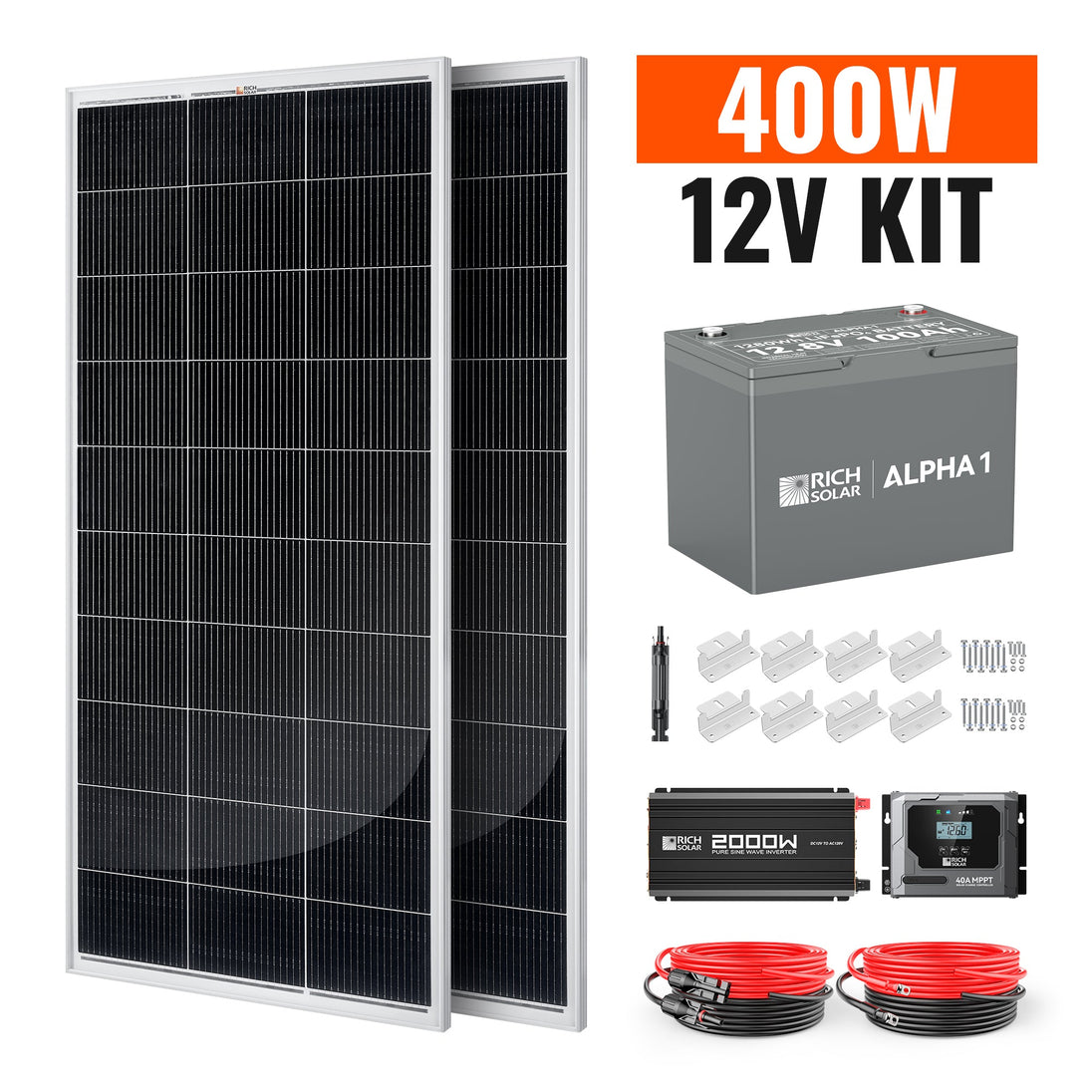 Rich Solar 400W Complete Solar Kit With Charge Controller